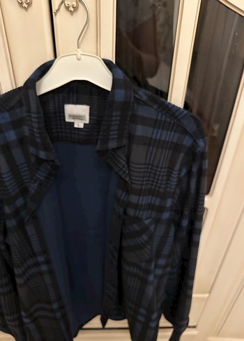 Erkek Gri Kareli Denim Uzun Kollu Gömlek - Görsel 2