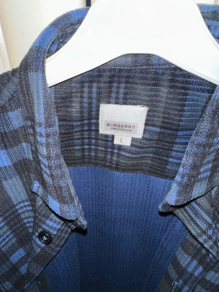 Erkek Gri Kareli Denim Uzun Kollu Gömlek - Görsel 3