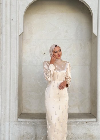 Beyaz Uzun Kollu Salaş Elbise - Görsel 4