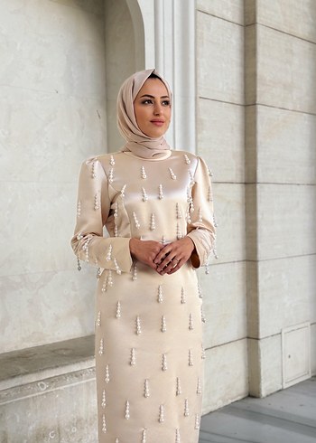 Beyaz Uzun Kollu Salaş Elbise - Görsel 2