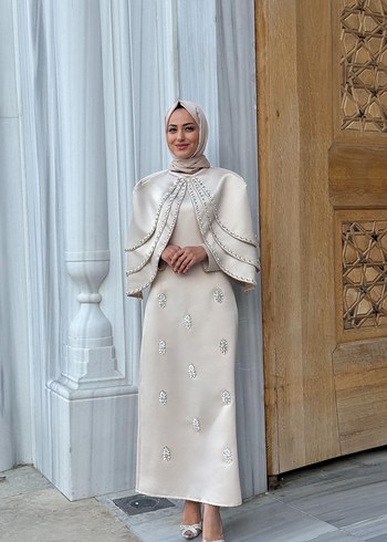 Beyaz Parlak İpek Görünümlü Bohem Şal - Görsel 6