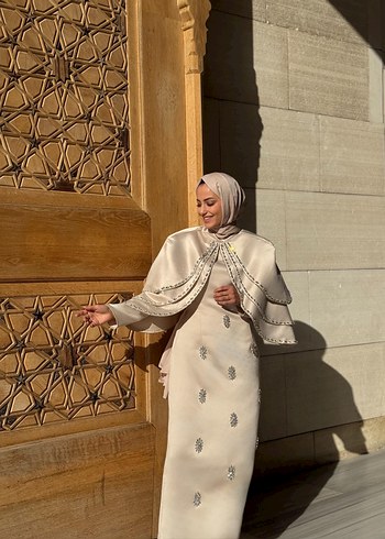 Beyaz Parlak İpek Görünümlü Bohem Şal - Görsel 5