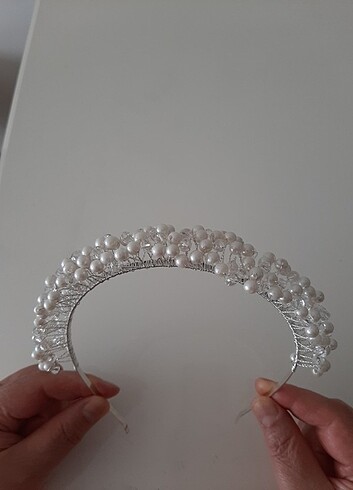Beden beyaz Renk Gelin Tacı Nikah Tacı Afterparty Tacı