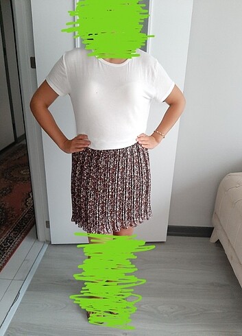 Pileli Şort Etek