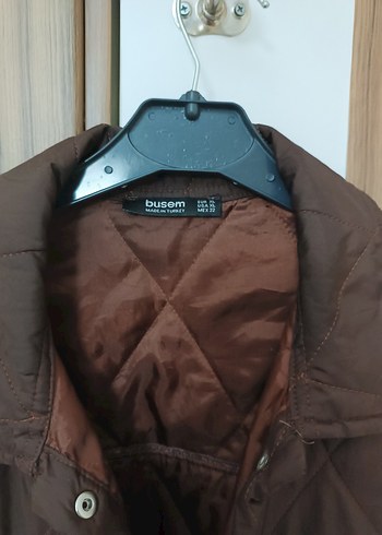 xl Beden Düğmeli Kahverengi Midi Kadın Ceket