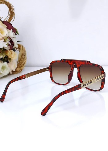 Kahverengi Modern Klasik Kadın Güneş Gözlüğü - Görsel 5