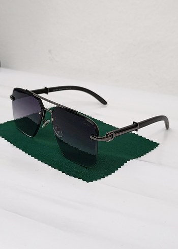 Gri Minimalist Erkek Güneş Gözlüğü - Görsel 2