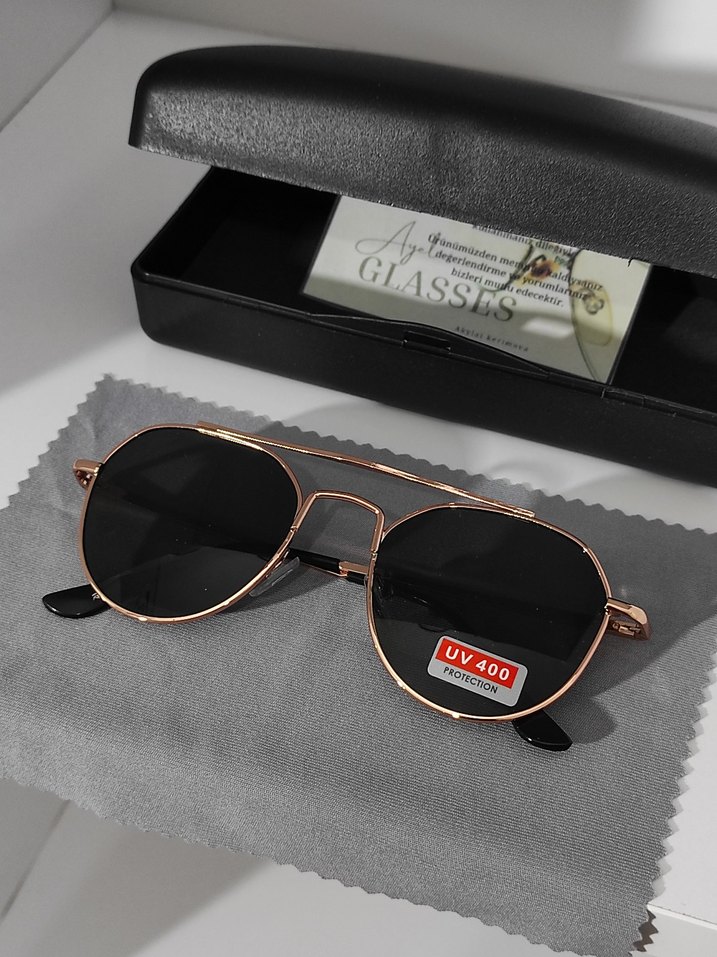 round yeşil UV400 Güneş Gözlüğü - Görsel 3