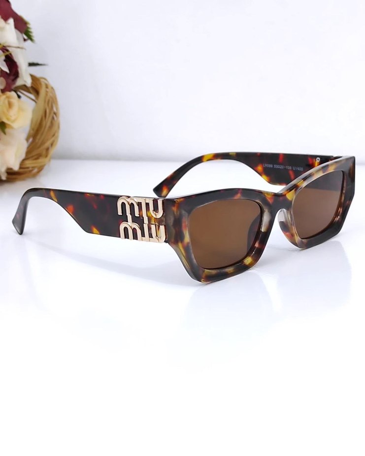 Kahverengi leopar Güneş Gözlüğü - Görsel 2