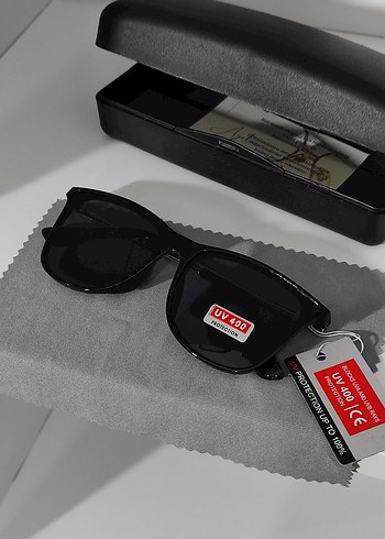 Parlak Siyah UV400 Korumalı Kadın Güneş Gözlüğü - Görsel 2