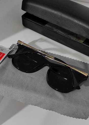 Parlak Siyah UV400 Korumalı Kadın Güneş Gözlüğü - Görsel 3