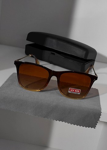 Klasik  Kahverengi UV400 Kadın Güneş Gözlüğü - Görsel 2