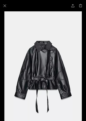 Zara Zara peplum deri ceket
