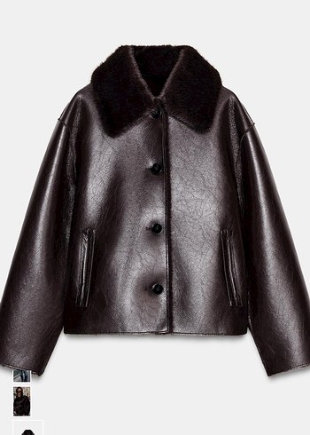 Zara çift taraflı deri ceket