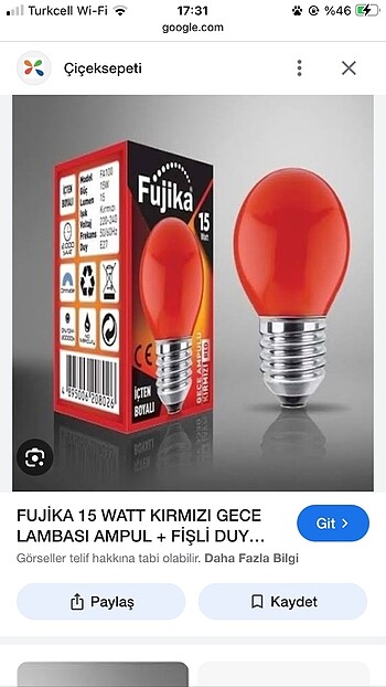 Fujika gece lambası