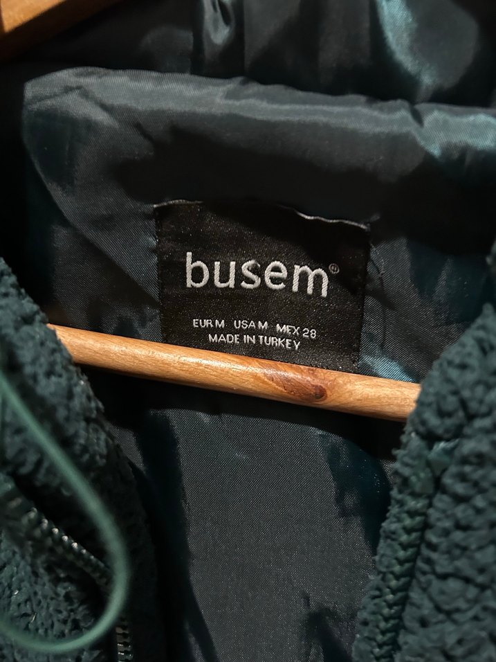 Kadın Yeşil Peluş Kapüşonlu Ceket - Görsel 3