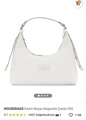 housebag kadın beyaz çanta 