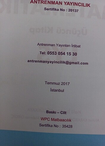  Antrenmanlarla Matematik 3&4