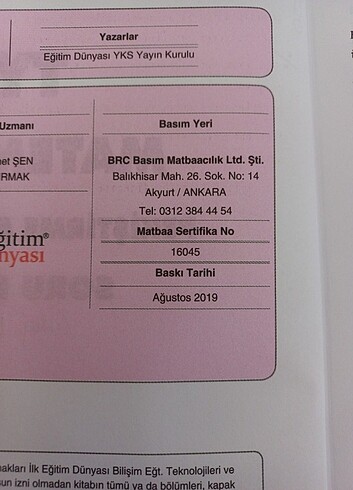  Beden Renk Benim Hocam TYT Matematik Soru Bankası