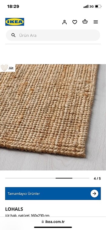 İkea jüt halı