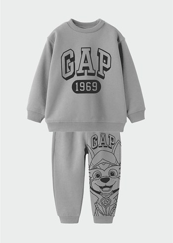 Gri GAP Baskılı Erkek Çocuk Eşofman Takımı