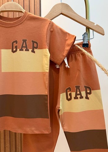 GAP Baskılı Kahverengi Erkek Çocuk Eşofman Takımı - Görsel 2