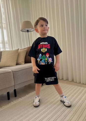 Erkek Çocuk Siyah Baskılı Tişört - Görsel 3