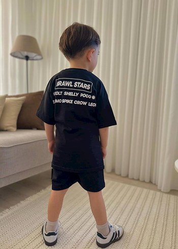 Erkek Çocuk Siyah Baskılı Tişört - Görsel 2