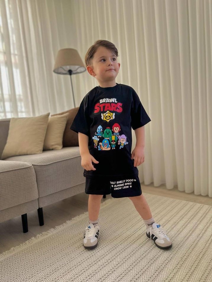 Erkek Çocuk Siyah Baskılı Tişört - Görsel 3