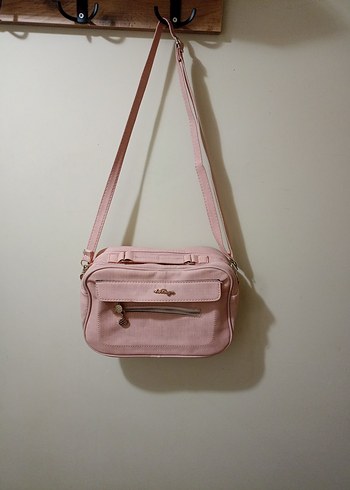Pembe Fermuarlı Kadın Çanta