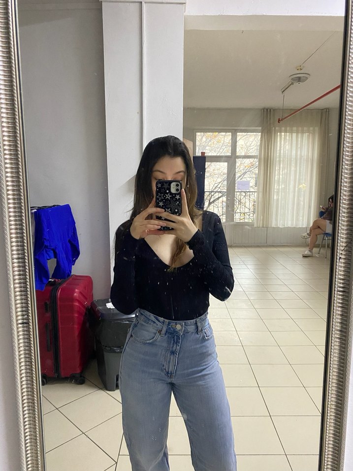 zara straight jean - Görsel 3