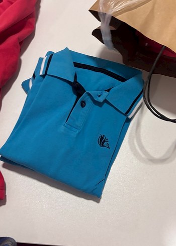 Mavi Polo Yaka Çocuk Tişört