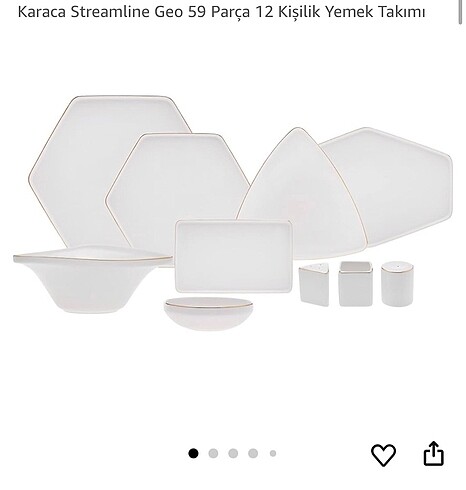 Karaca Streamline Geo 59 Parça 12 Kişilik Yemek Takımı
