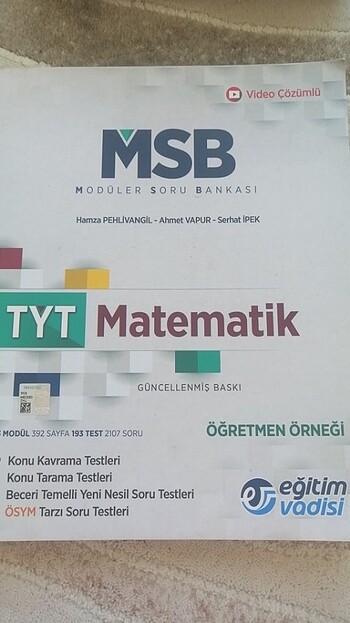 Eğitim vadisi tyt matematik modüler soru bankası 