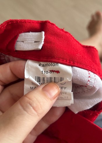 5 Yaş Beden kırmızı Renk Sınav koleji BÇÜ 5 yaş erkek pantolon