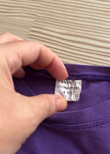 4 Yaş Beden mor Renk Sınav Koleji BÇÜ 4yaş tişörtü