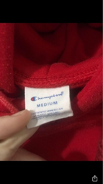 m Beden kırmızı Renk champion orijinal sweatshirt