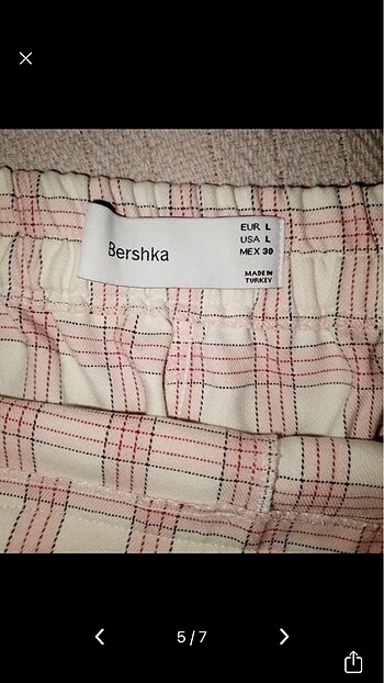 l Beden pembe Renk Bershka Şort Etek