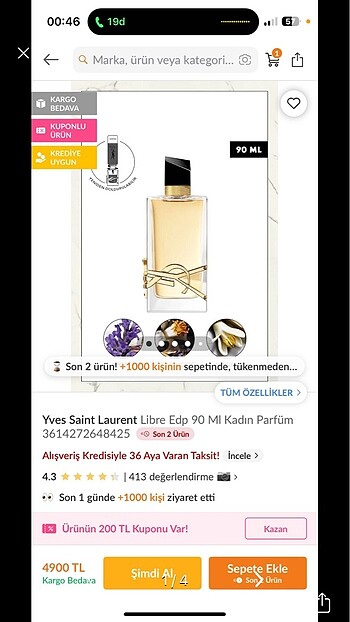 Beden YSL LİBRE PARFÜM