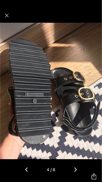 38 Beden siyah Renk Stradivarius Sandalet