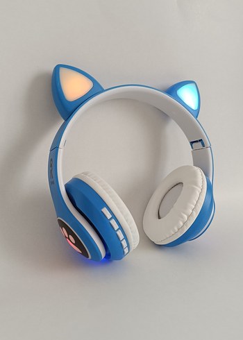 KEDİCİK BLUETOOTH KULAK ÜSTÜ KULAKLIK MAVİ - Görsel 2