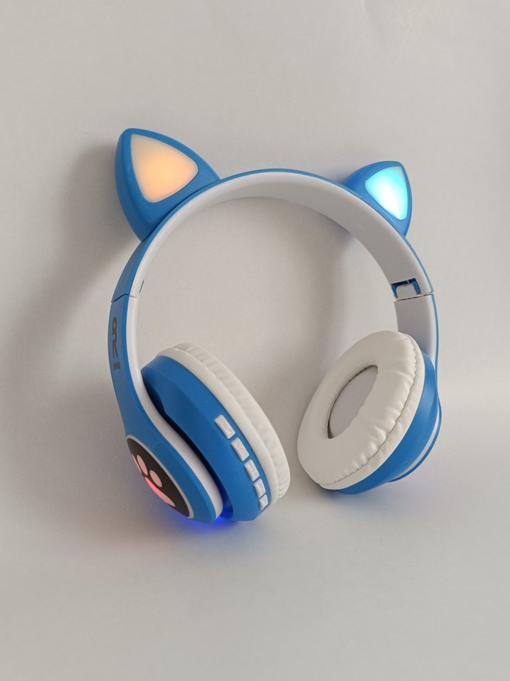 KEDİCİK BLUETOOTH KULAK ÜSTÜ KULAKLIK MAVİ - Görsel 2