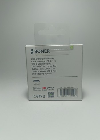 USB-C Şarj Kablosu Beyaz ÇİFT TARAFLI USB KALİTELİ HASIR KABLO - Görsel 6