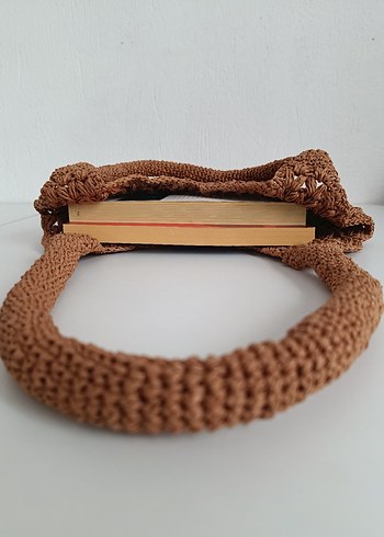 Örgü Bohem Kadın Çanta - Kahverengi - Görsel 4