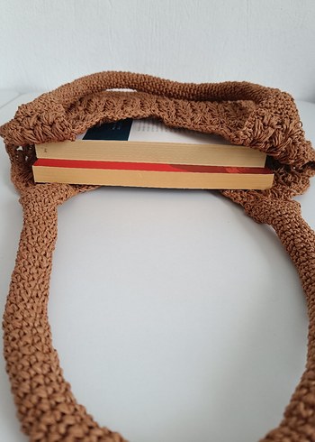 Örgü Bohem Kadın Çanta - Kahverengi - Görsel 2