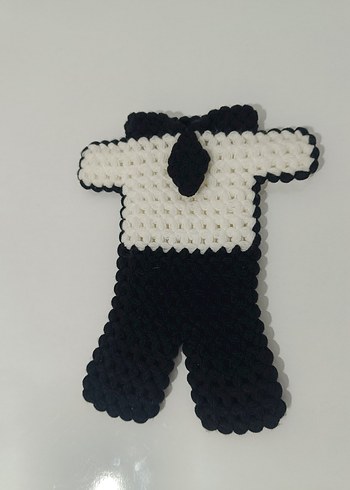 Gotik Tarzda El Yapımı Lif Siyah Beyaz Set - Görsel 7