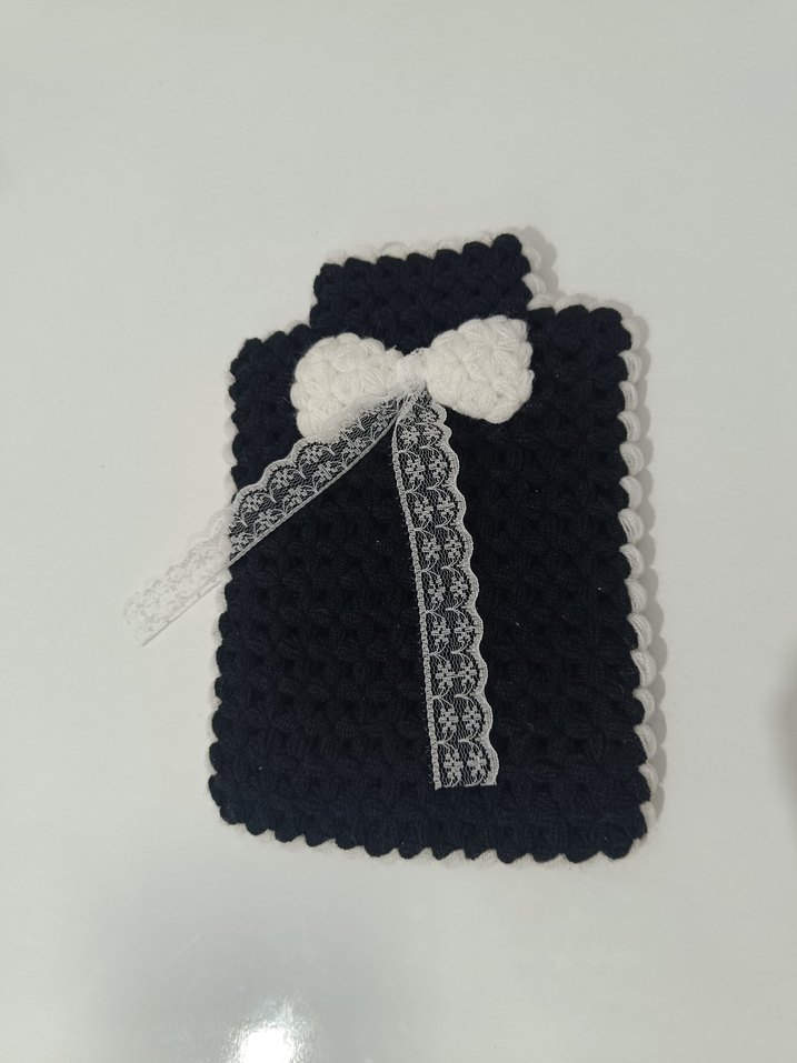 Gotik Tarzda El Yapımı Lif Siyah Beyaz Set - Görsel 3