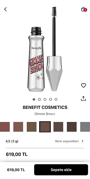 Benefit kaş maskarası