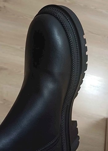 Siyah Kadın Stiletto Topuklu Kemerli Dizüstü Çizme - Görsel 4