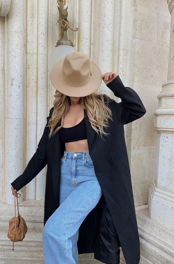 Siyah Uzun Klasik Kaban - Görsel 4